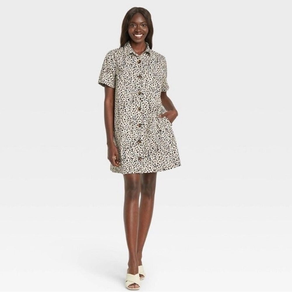 Target Who What Wear Leopard Shirt Dress